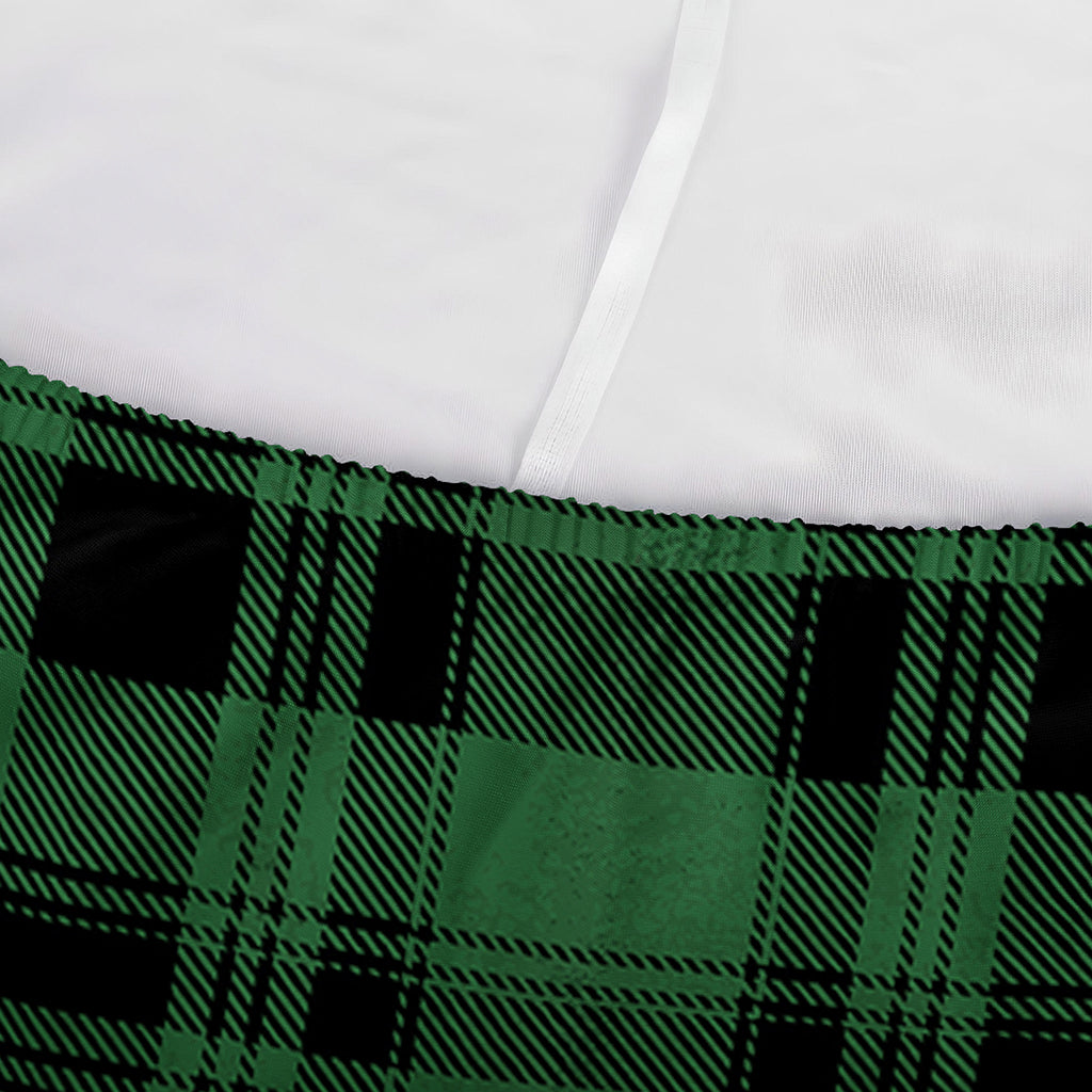 Green And Black Tartan Pattern Print Sofa Cover