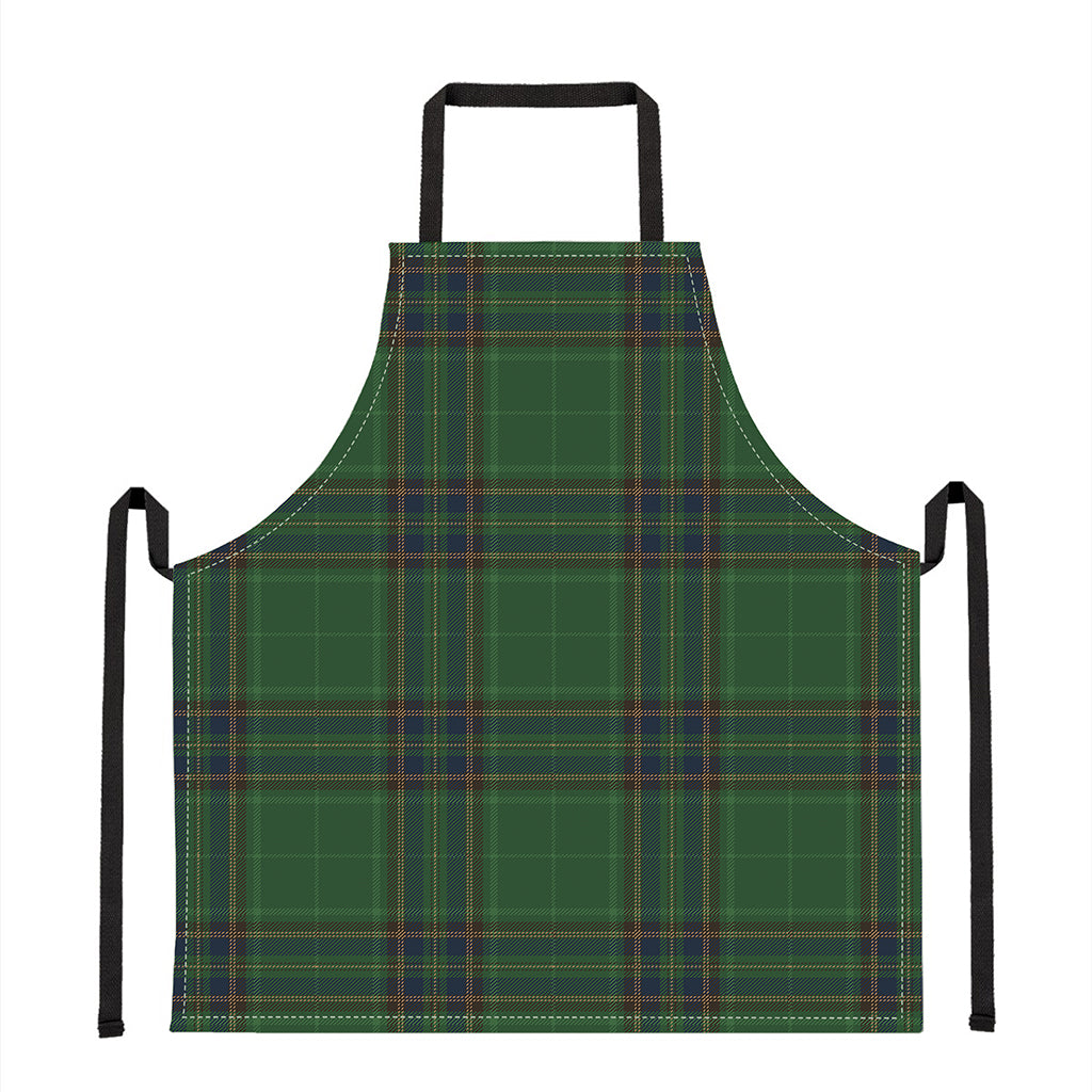 Green And Blue Stewart Tartan Print Apron