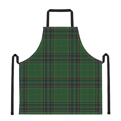 Green And Blue Stewart Tartan Print Apron