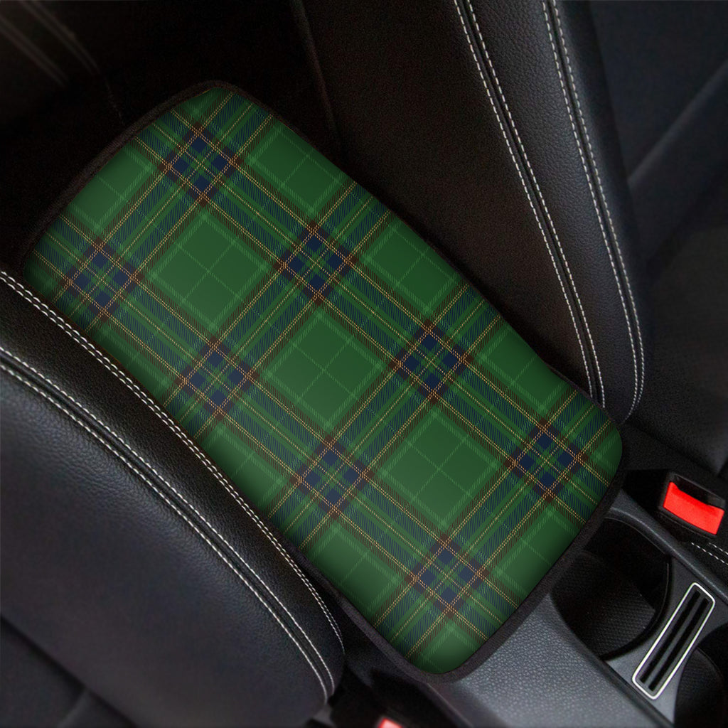 Green And Blue Stewart Tartan Print Car Center Console Cover