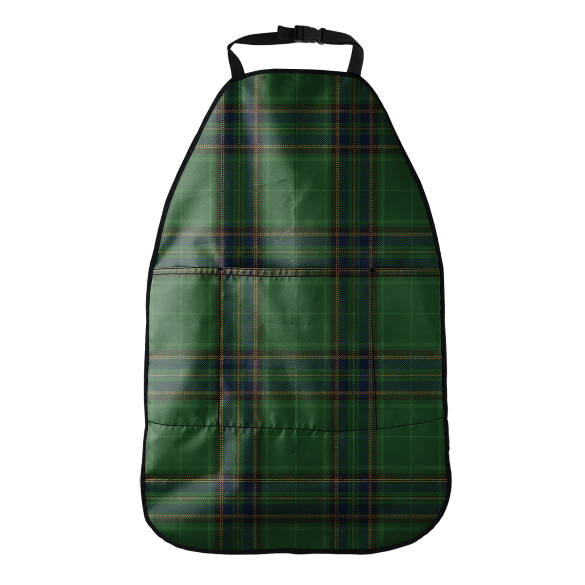 Green And Blue Stewart Tartan Print Car Seat Organizers