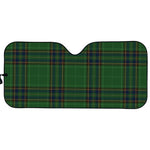 Green And Blue Stewart Tartan Print Car Sun Shade