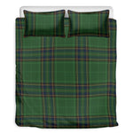 Green And Blue Stewart Tartan Print Duvet Cover Bedding Set