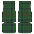Green And Blue Stewart Tartan Print Front and Back Car Floor Mats