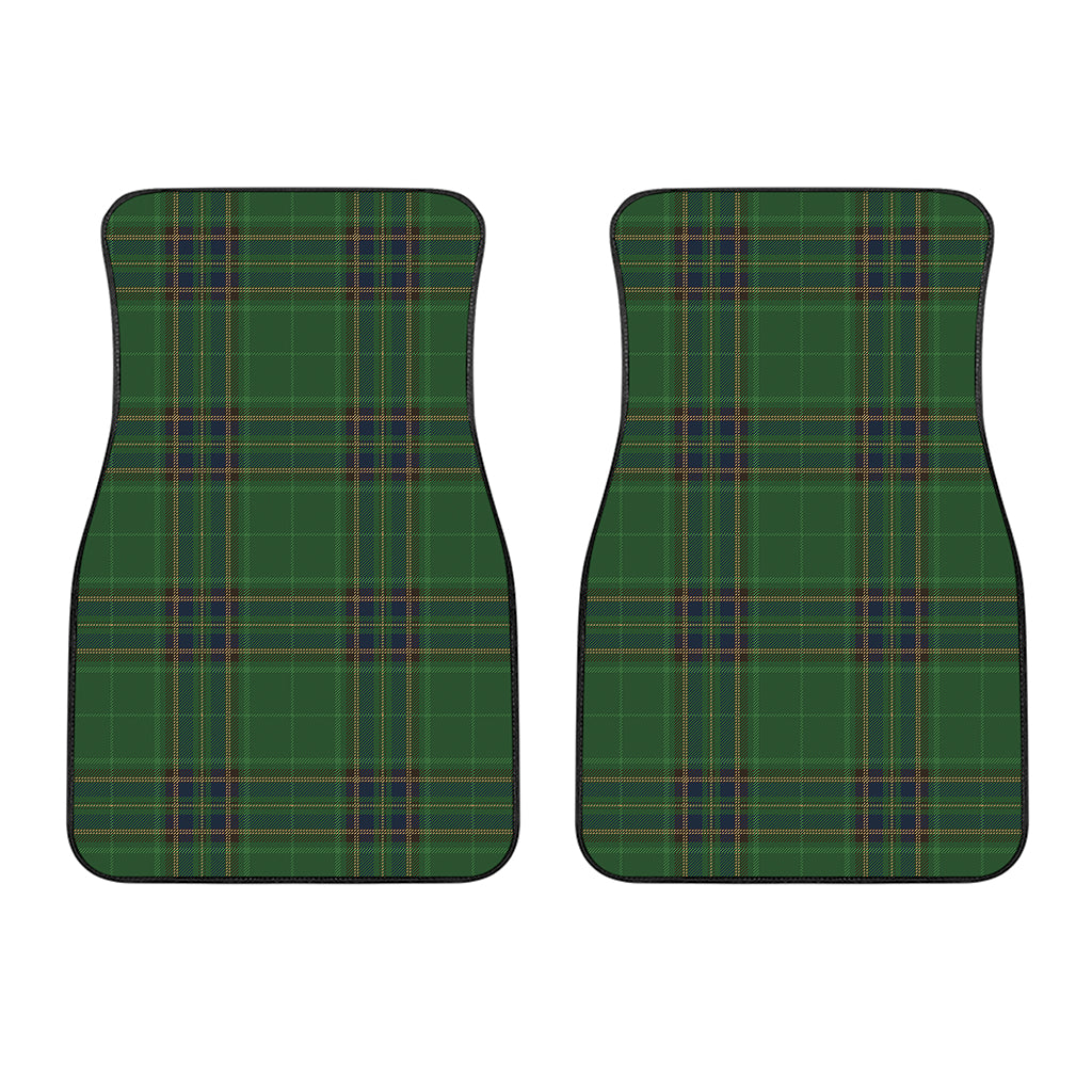 Green And Blue Stewart Tartan Print Front Car Floor Mats