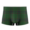 Green And Blue Stewart Tartan Print Men's Boxer Briefs