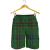 Green And Blue Stewart Tartan Print Men's Shorts