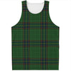 Green And Blue Stewart Tartan Print Men's Tank Top