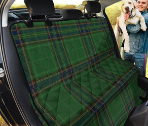 Green And Blue Stewart Tartan Print Pet Car Back Seat Cover