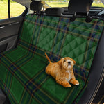 Green And Blue Stewart Tartan Print Pet Car Back Seat Cover