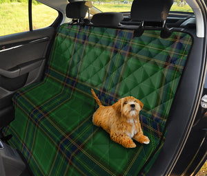 Green And Blue Stewart Tartan Print Pet Car Back Seat Cover