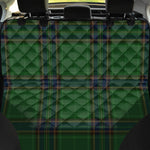 Green And Blue Stewart Tartan Print Pet Car Back Seat Cover