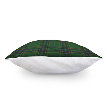 Green And Blue Stewart Tartan Print Pillow Cover