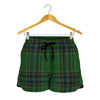 Green And Blue Stewart Tartan Print Women's Shorts