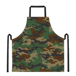 Green And Brown Camouflage Print Apron