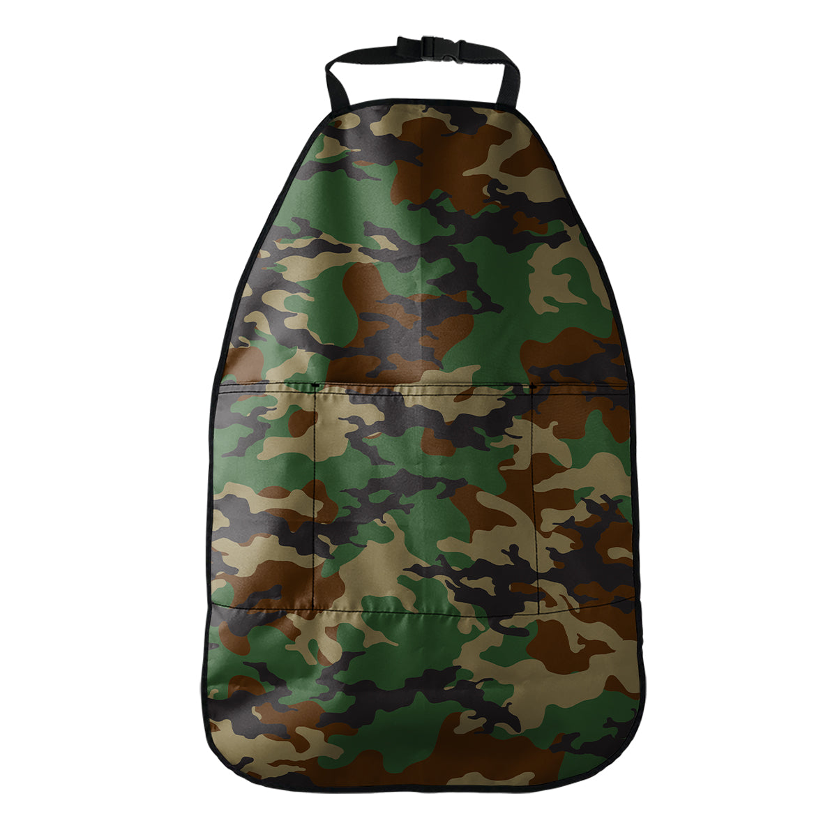Green And Brown Camouflage Print Car Seat Organizers