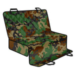 Green And Brown Camouflage Print Pet Car Back Seat Cover