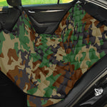 Green And Brown Camouflage Print Pet Car Back Seat Cover