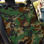 Green And Brown Camouflage Print Pet Car Back Seat Cover