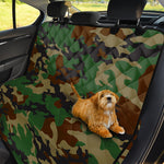 Green And Brown Camouflage Print Pet Car Back Seat Cover