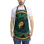 Green And Gold Chinese Zodiac Print Apron