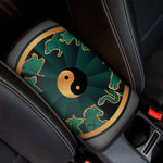 Green And Gold Chinese Zodiac Print Car Center Console Cover
