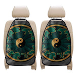 Green And Gold Chinese Zodiac Print Car Seat Organizers