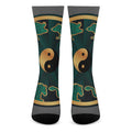 Green And Gold Chinese Zodiac Print Crew Socks