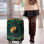 Green And Gold Chinese Zodiac Print Luggage Cover