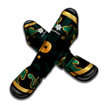 Green And Gold Chinese Zodiac Print Muay Thai Shin Guard