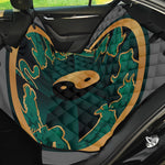 Green And Gold Chinese Zodiac Print Pet Car Back Seat Cover