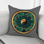 Green And Gold Chinese Zodiac Print Pillow Cover