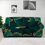 Green And Gold Chinese Zodiac Print Sofa Cover