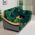 Green And Gold Chinese Zodiac Print Sofa Cover
