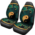 Green And Gold Chinese Zodiac Print Universal Fit Car Seat Covers