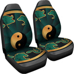 Green And Gold Chinese Zodiac Print Universal Fit Car Seat Covers