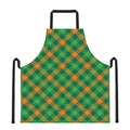 Green And Orange Buffalo Plaid Print Apron