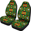 Green And Orange Native Universal Fit Car Seat Covers GearFrost