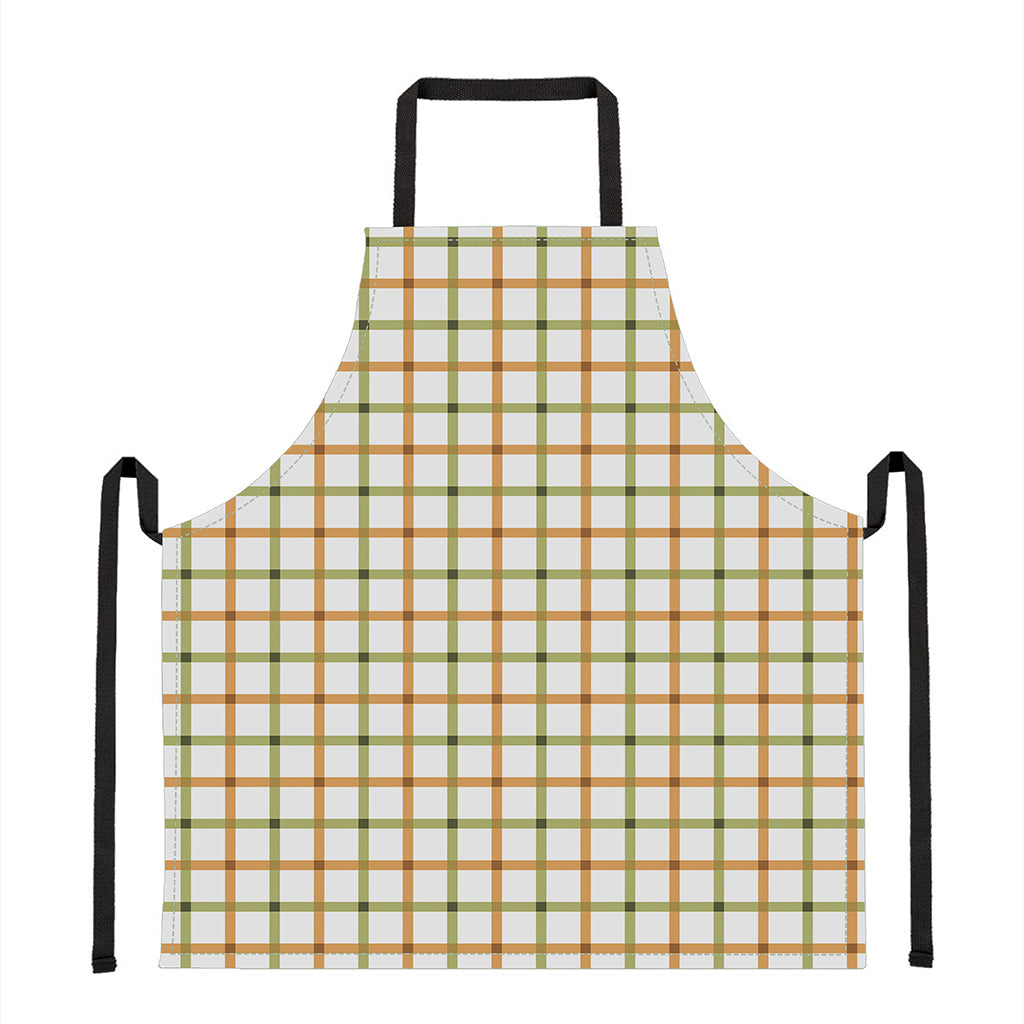 Green And Orange Tattersall Print Apron