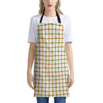 Green And Orange Tattersall Print Apron