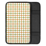Green And Orange Tattersall Print Car Center Console Cover