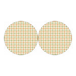 Green And Orange Tattersall Print Car Coasters