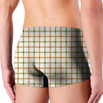 Green And Orange Tattersall Print Men's Boxer Briefs
