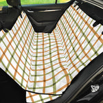 Green And Orange Tattersall Print Pet Car Back Seat Cover