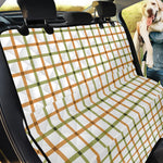 Green And Orange Tattersall Print Pet Car Back Seat Cover