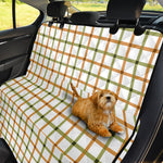 Green And Orange Tattersall Print Pet Car Back Seat Cover