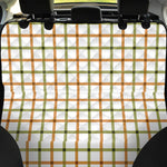 Green And Orange Tattersall Print Pet Car Back Seat Cover