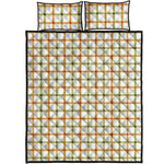 Green And Orange Tattersall Print Quilt Bed Set