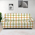 Green And Orange Tattersall Print Sofa Cover