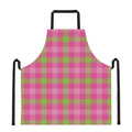 Green And Pink Buffalo Plaid Print Apron
